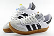 Кросівки Adidas Samba на високій підошві білі, фото 7