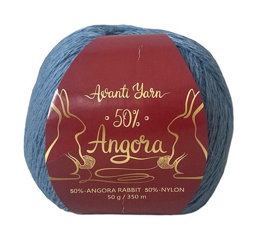 Avanti Yarn ANGORA 50 (Аванті Ярн Ангора 50) № F12 петроль (Пряжа ангора, нитки для в'язання)