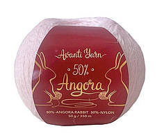Avanti Yarn ANGORA 50 (Аванті Ярн Ангора 50) № F33 ніжно-рожевий (Пряжа ангора, нитки для в'язання)