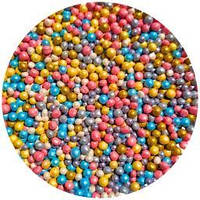 Посипка кондитерська рисова перламутрова кругла №1 d=5мм 100г