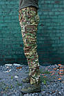 Штани тактичні Грифон Мультикам ріпстоп з резинкою під коліном, чоловічі камуфляжні штани, фото 3