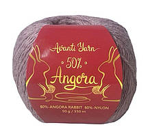 Avanti Yarn ANGORA 50 (Аванті Ярн Ангора 50) № F52 суха троянда (Пряжа ангора, нитки для в'язання)