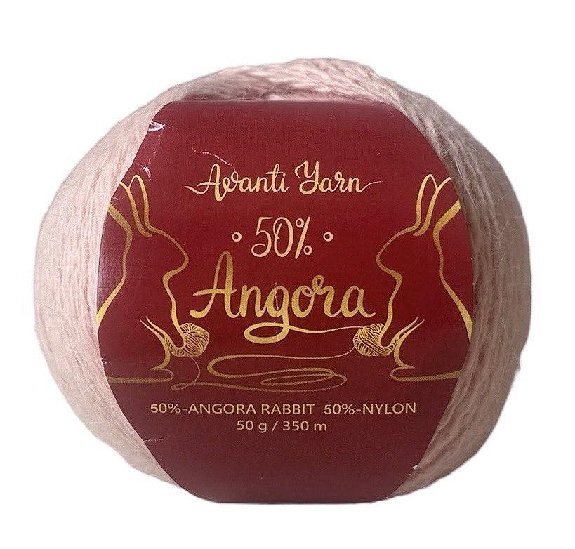 Avanti Yarn ANGORA 50 (Аванті Ярн Ангора 50) № F34 рожевий (Пряжа ангора, нитки для в'язання)