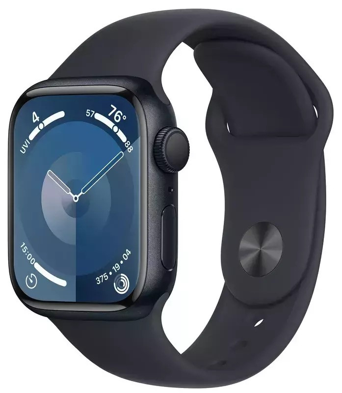 Apple Watch Series 9 41mm Midnight Aluminum Case with Midnight Sport Band S/M (MR8W3)