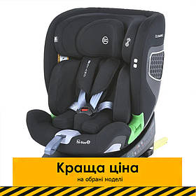 Автокрісло дитяче (група +0-1-2-3, 0-36 кг, isofix) El Camino i-STAND ME 1146 Royal Black Чорне