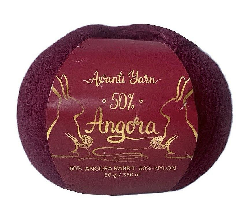 Avanti Yarn ANGORA 50 (Аванті Ярн Ангора 50) № F43 винний (Пряжа ангора, нитки для в'язання)