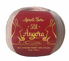 Avanti Yarn ANGORA 50 (Аванті Ярн Ангора 50) № F57 норка  (Пряжа ангора, нитки для в'язання)