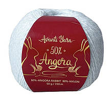 Avanti Yarn ANGORA 50 (Аванті Ярн Ангора 50) № F06 світло-блакитний (Пряжа ангора, нитки для в'язання)