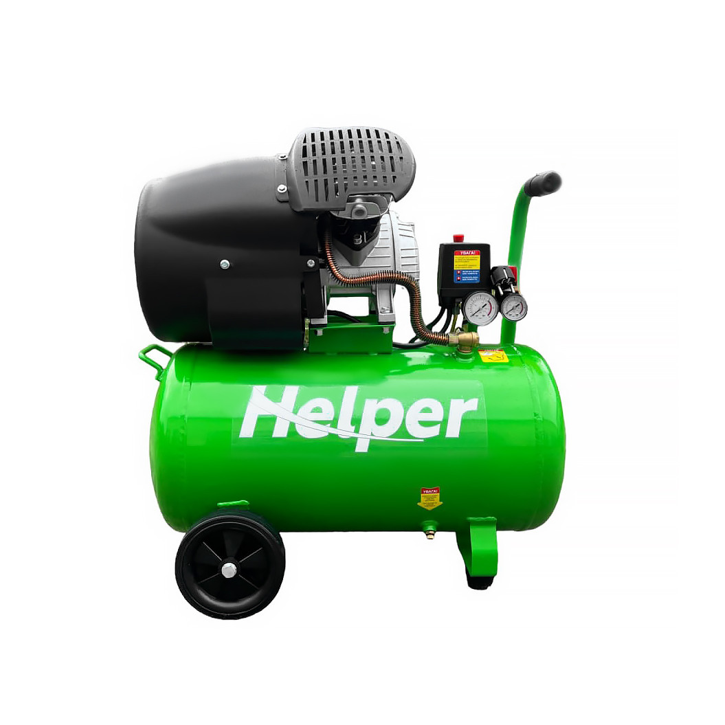 Компресор двопоршневий 365л/хв 50л Helper HPAC-50L Vтип, фото 1