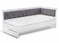 Ліжко односпальне дитяче Лілі біла з м'якою спинкою Мікс Меблі купити в Одесі, Україні