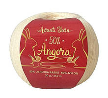 Avanti Yarn ANGORA 50 (Аванті Ярн Ангора 50) № F08 кремовий (Пряжа ангора, нитки для в'язання)