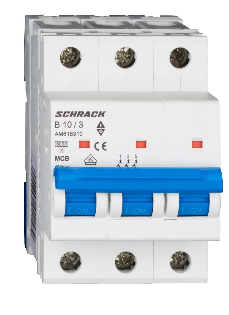 Авт. вимк. AMPARO B 10А 3P 6кА