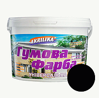 Фарба гумова Akrilika, чорна, 11 л