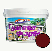 Фарба гумова Akrilika, вишнева RAL 3005, 11 л