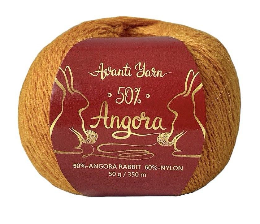 Avanti Yarn ANGORA 50 (Аванті Ярн Ангора 50) № F46 куркума (Пряжа ангора, нитки для в'язання)