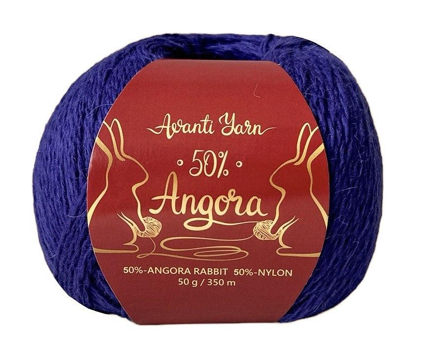 Avanti Yarn ANGORA 50 (Аванті Ярн Ангора 50) № F55 яскраво-синій (Пряжа ангора, нитки для в'язання)