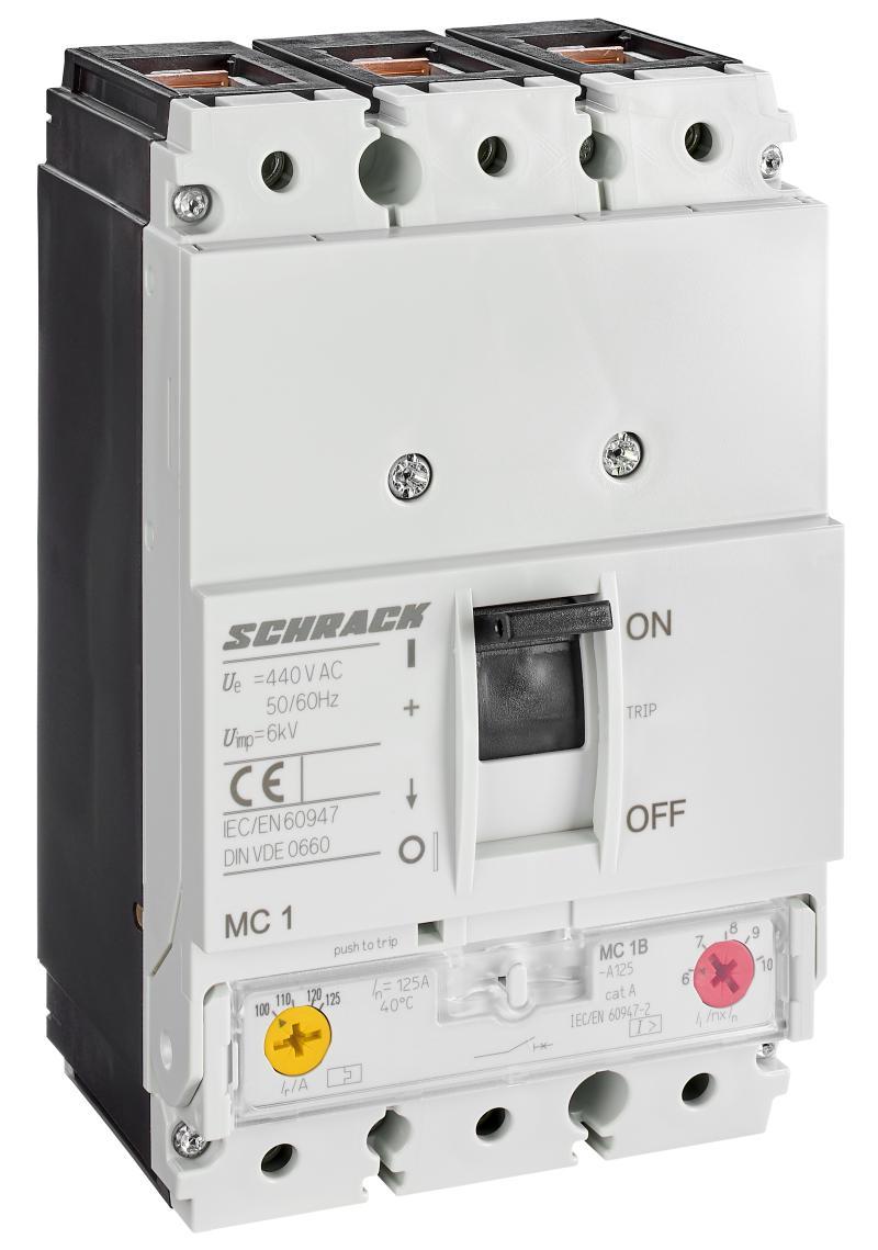 Автоматичний вимикач, 3-підлога, 25кА, 125А, тип А