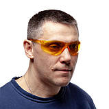 Окуляри захисні жовті, матеріал лінз полікарбонат, матеріал заушников полікарбонат, захист від удару INTERTOOL, фото 5