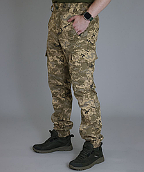 Брюки манжет Паплін Світлий піксель