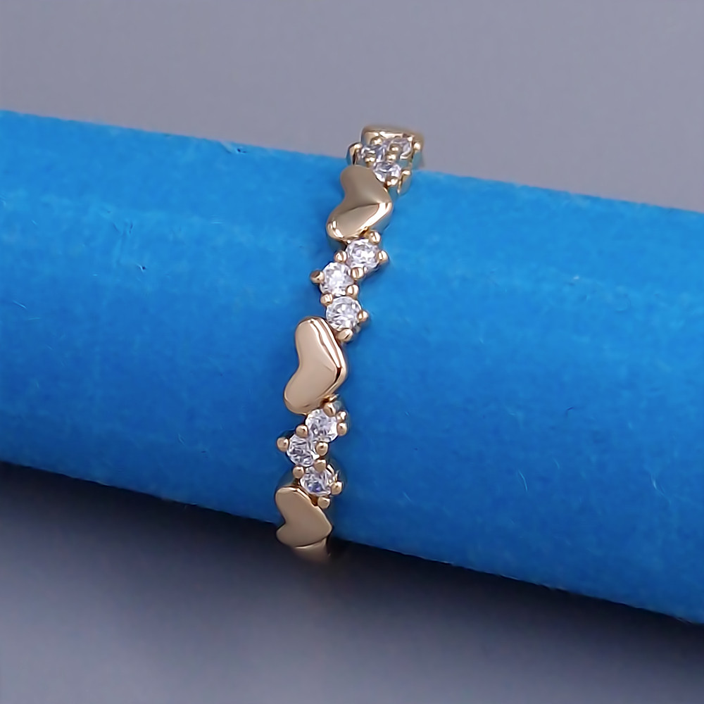 Каблучка XР. Позолота 18К. Камені: білий циркон. Є: 19р 20р