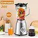 Блендер стаціонарний кухонний 2 в 1 з кавомолкою Sokany SK-186 Fm, фото 9