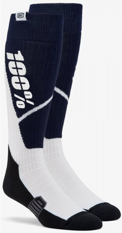 Мотошкарпетки Ride 100% Torque синій/білий, S/M