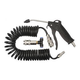 Набір для продування кабін вантажних авто: пістолет, шланг поліуретановий 5 м 8*5 мм, трійник на 8 мм; на mg