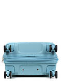 Валіза мала S поліпропілен синя 55х38х24(+5)см/47л/2.8кг/Worldline 287, фото 5