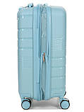 Валіза мала S поліпропілен синя 55х38х24(+5)см/47л/2.8кг/Worldline 287, фото 3