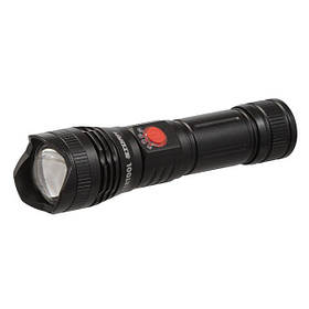 Ручний ліхтар STORM INTERTOOL LB-0130, ручний ліхтар 1200 люмен, ліхтар з алюмінієвим корпусом, ліхтар 3 режими роботи