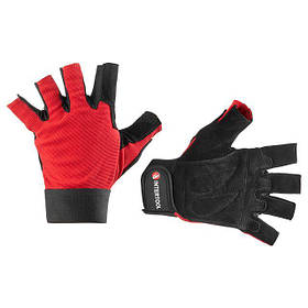 Рукавичка без пальців, шкіряна, посилення на долоні, вставки зі спандексу на тильній стороні долоні, фіксація pwtl