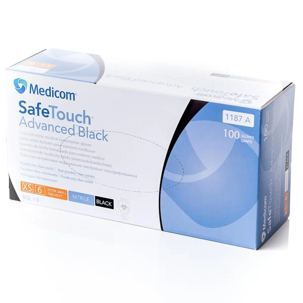 Нітрилові рукавички Medicom SafeTouch Advanced black XL (без пудри), 100 шт/уп