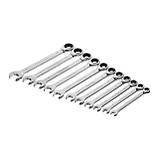 Набір ключів комбінованих з храповим механізмом 11 од., 8-19 мм, Cr-V; PROF DIN3113 INTERTOOL XT-1304 mg, фото 3