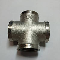 Хрестовина 3/4"в х 3/4"в х 3/4"в х 3/4"в з покриттям (нікель)