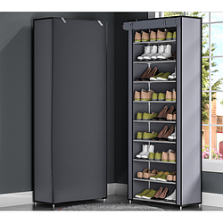 Складана тканинна шафа для взуття Сіра