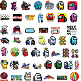 Набор наклеек стікерів Among Us Амонг Ас на телефон ноутбук стикербомбінг, фото 4