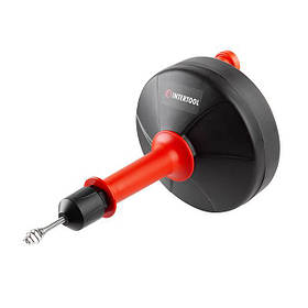 Інструмент для чищення труб, трос 6 мм * 4 м, INTERTOOL HP-1009 Пристрій для прочищення труб