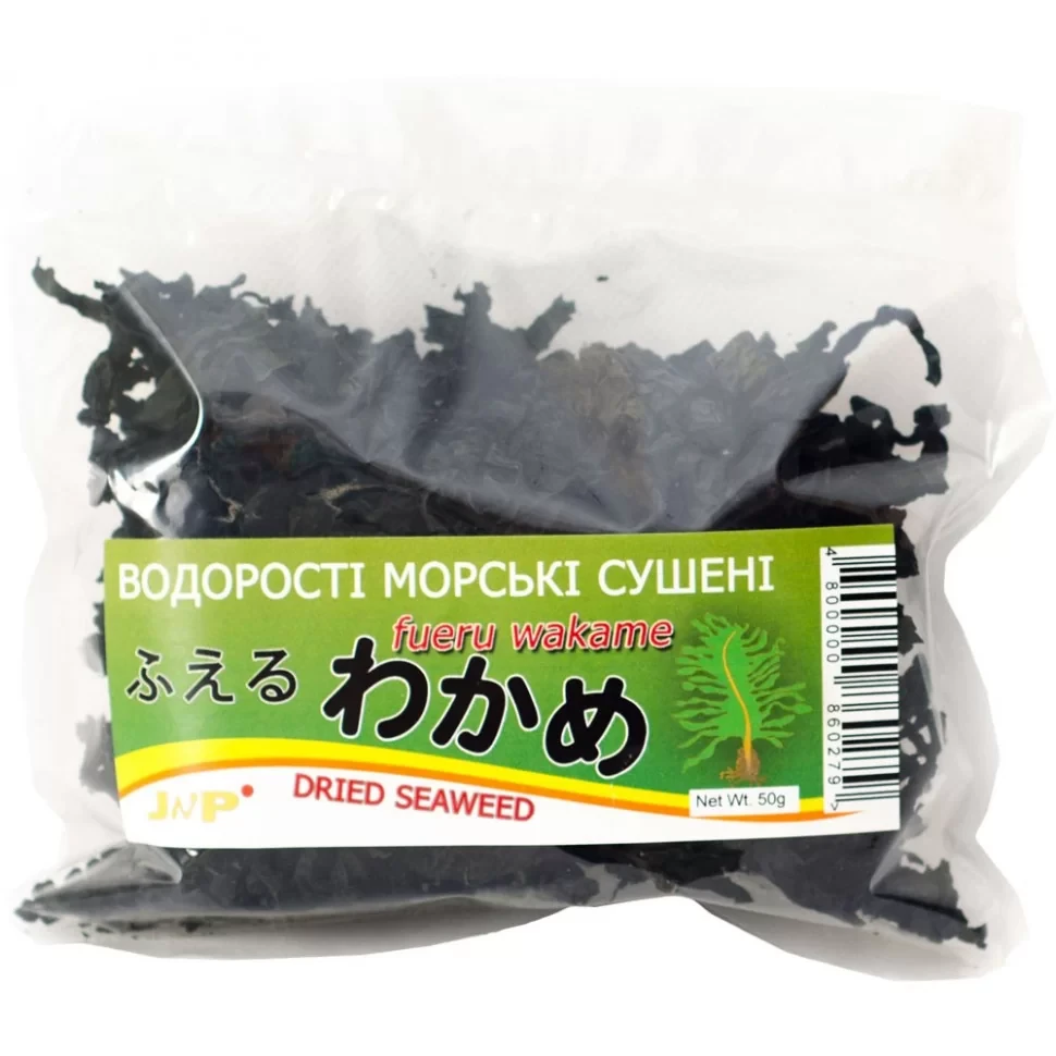 Водорості Вакаме сушені 100 грам фасування - фото 1 - id-p2303301755