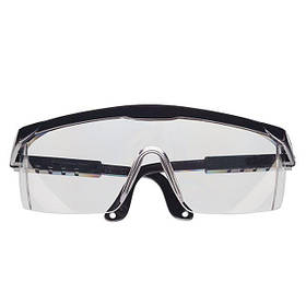 Окуляри захисні прозорі, матеріал лінз - полікарбонат, регульовані нейлонові завушники, захист від удару, mg