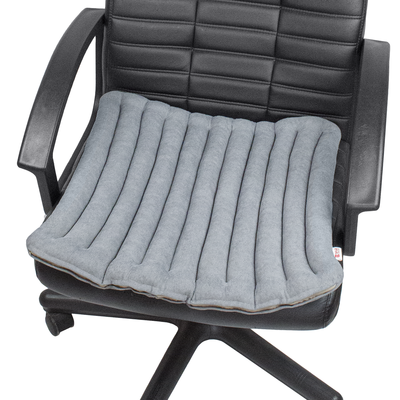 Ортопедичне сидіння з наповнювачем гречане лушпиння Класик 50х50 Сіре Вельвет, фото 1