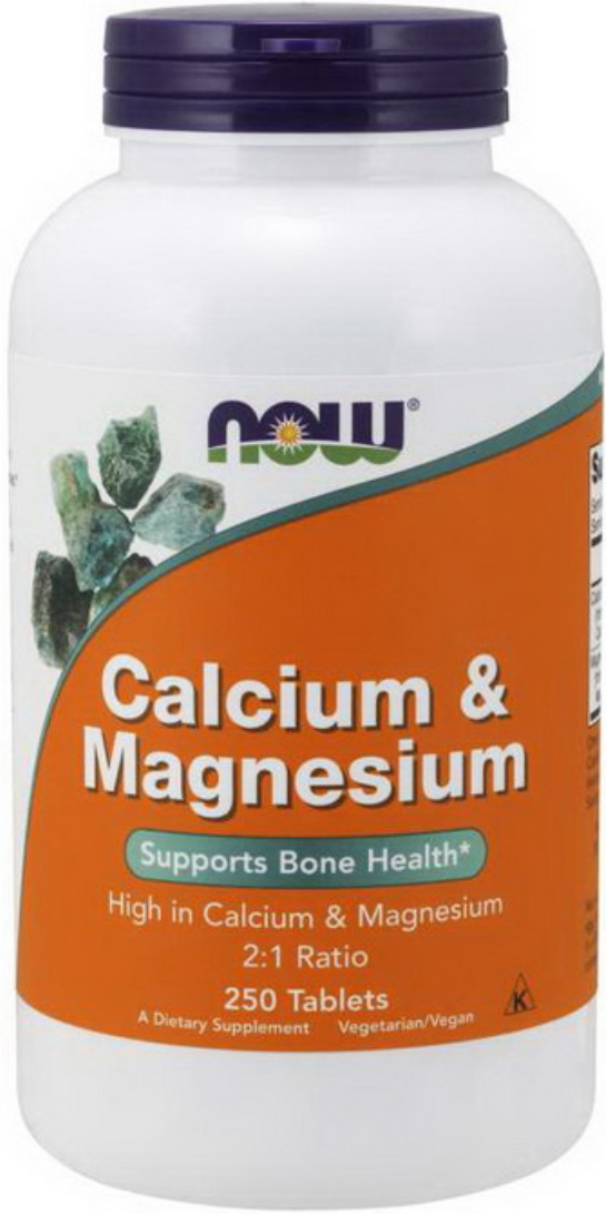 Мінерали-кальцій магній Now Calcium Magnesium 250 таб
