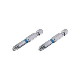 Комплект викруткових насадок PZ2 1/4" * 50 мм, S2, уп. 2 од., STORM INTERTOOL VT-0215 mg