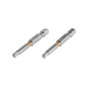 Комплект викруткових насадок Hex H4.0 1/4" * 50 мм, S2, уп. 2 од., STORM INTERTOOL VT-0228 mg