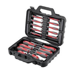 Набір викруток з комплектом насадок 58 ед. INTERTOOL VT-3358, Набір викруток з чохлом, Якісні викрутки