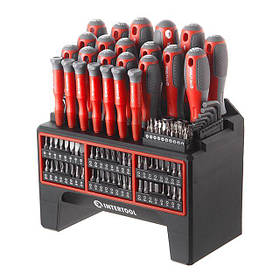 Професійний набір викруток з насадками 114 предметів INTERTOOL VT-3372, універсальний набір викруток і насадок