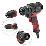 Дриль-шурупокрут електричний 420 Вт, 0-500/0-1800 об/хв., 0.8-10 мм, макс. 20 Н·м, знімний патрон INTERTOOL, фото 2