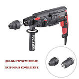 Перфоратор 1000 Вт, 3.2 Дж, 0-1300 об/хв., 0-5100 уд./хв., 3 режими, знімний швидкозатискний патрон INTERTOOL, фото 2