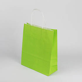 Корольові паперові пакети 180*100*220 мм Яскравий Крафт пакетик з ручками для подарунків