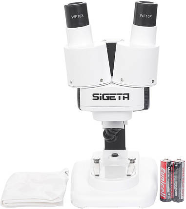 Sigeta MS-244 20x Led Bino Stereo | Стереоскопічний мікроскоп початкового рівня для навчання, досліджень та розвитку, фото 1