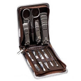 Набір для манікюру 9 предметів у шкір/зам футлярі KNZ